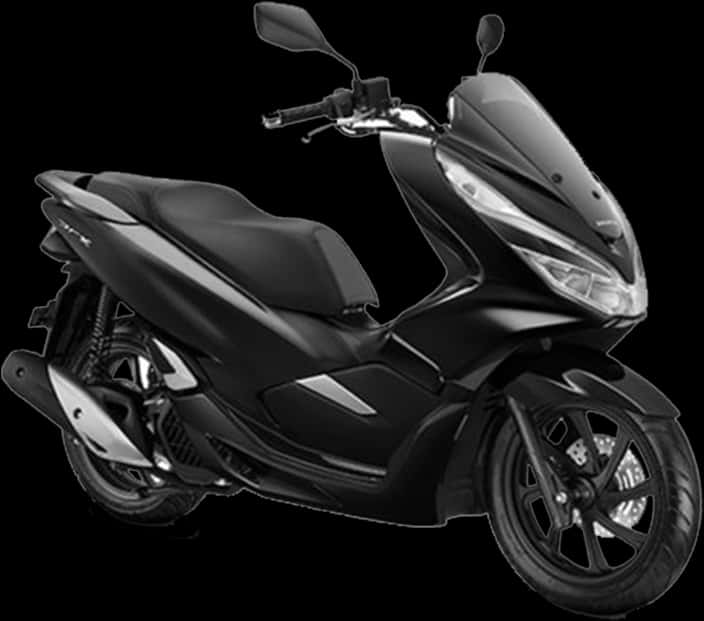 Black Scooter Profile View