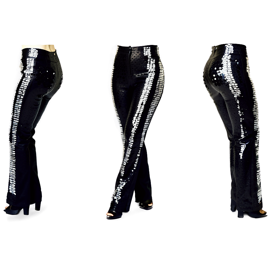 Black Sequin Pants Png Dse23