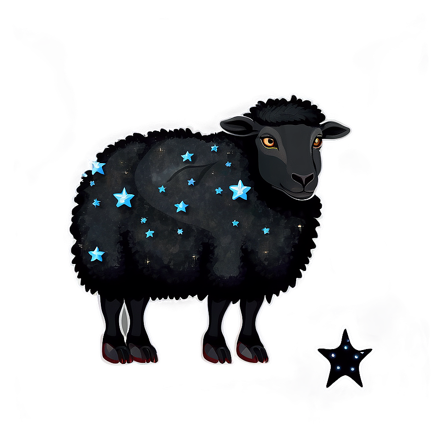 Black Sheep With Stars Png Rxc