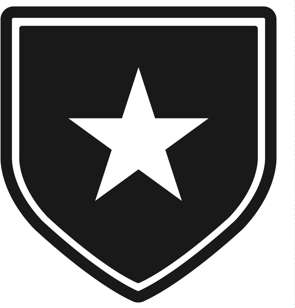 Black Shieldwith White Star Icon