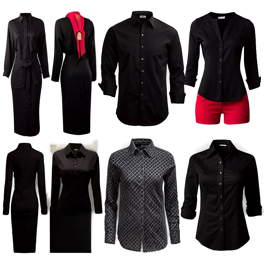 Black Shirt Fashion Png Acs