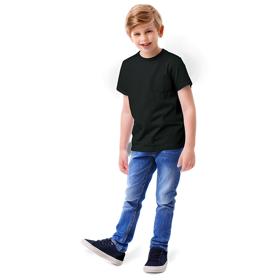 Black Shirt For Boys Png 05252024