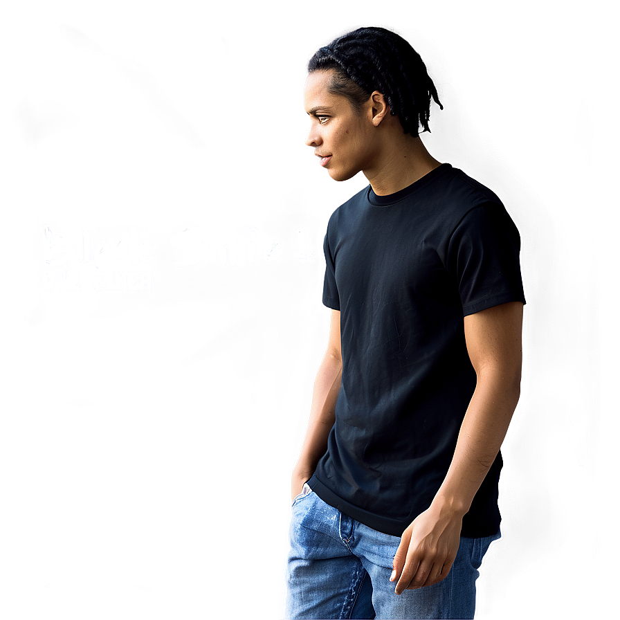 Black Shirt Street Style Png Fgs