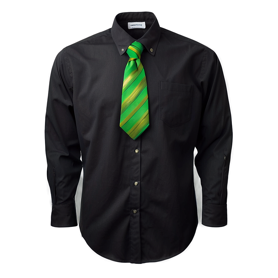 Black Shirt With Tie Png Rmx