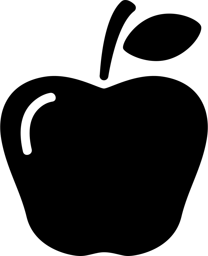 Black Silhouette Apple Graphic