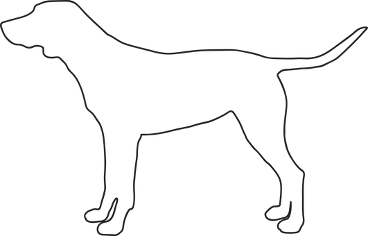 Black Silhouette Dog Standing