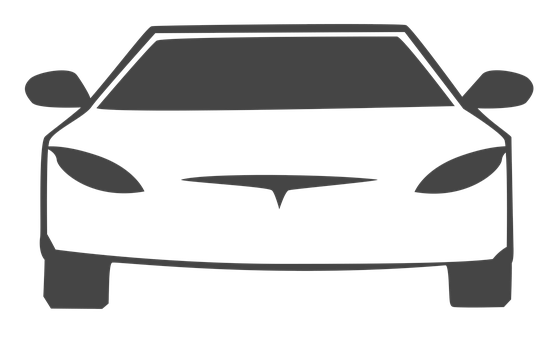 Black Silhouette Sedan Car Graphic