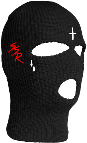 Black Ski Maskwith Red Logo