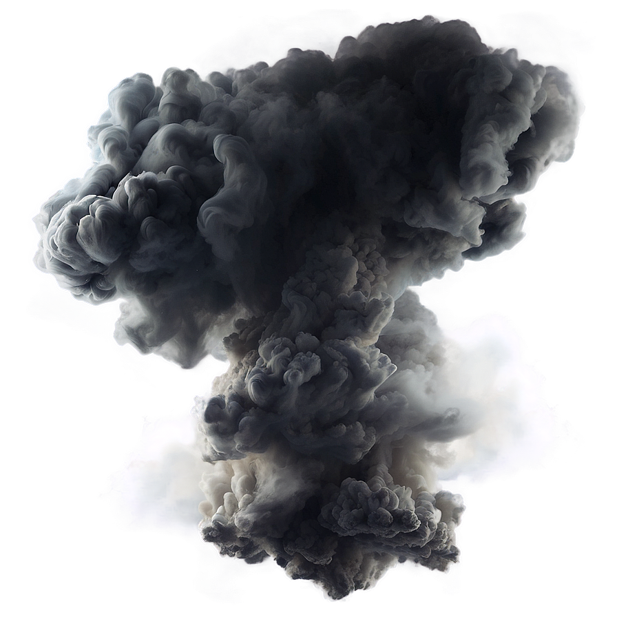 Black Smoke Clouds Png 05252024