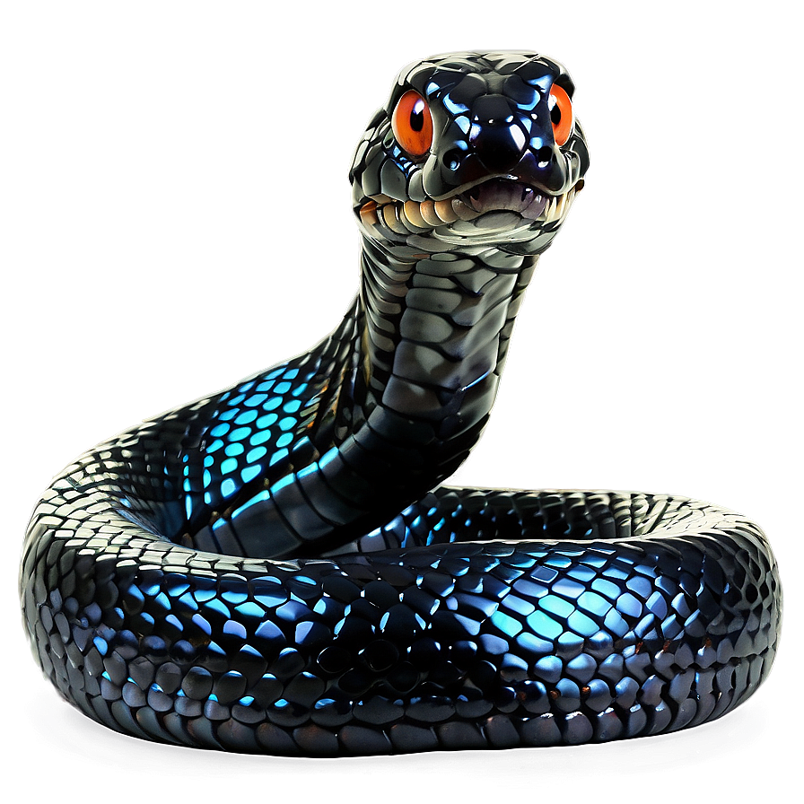 Black Snake Glowing Eyes Png 06132024