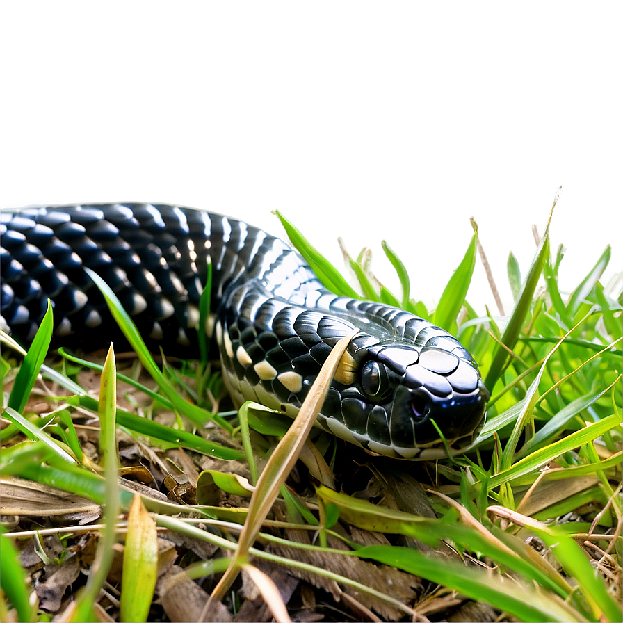 Black Snake In Grass Png 06132024