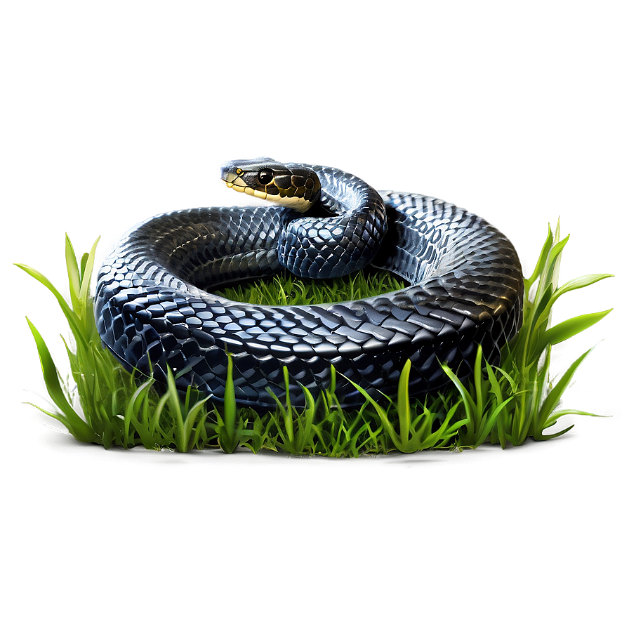 Black Snake In Grass Png 90