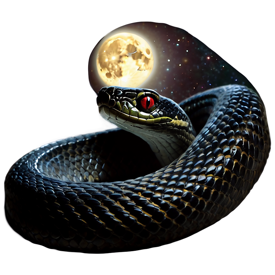 Black Snake In Moonlight Png Rtu98