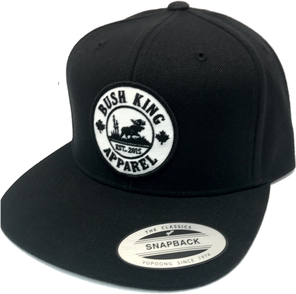 Black Snapback Hat Bush King Apparel