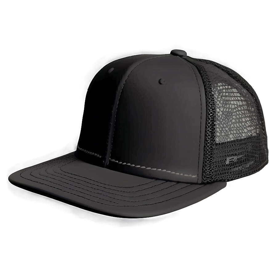 Black Snapback Trucker Hat Png 06282024