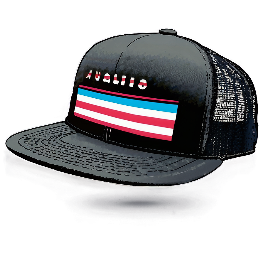 Black Snapback Trucker Hat Png 68