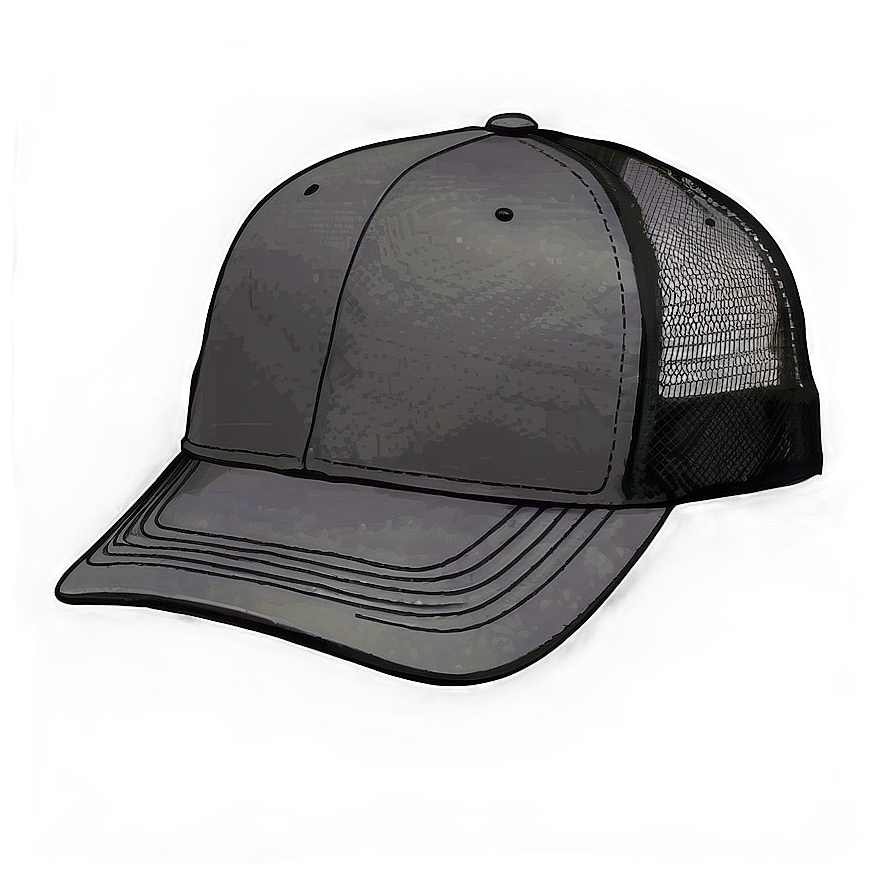 Black Snapback Trucker Hat Png Ytd