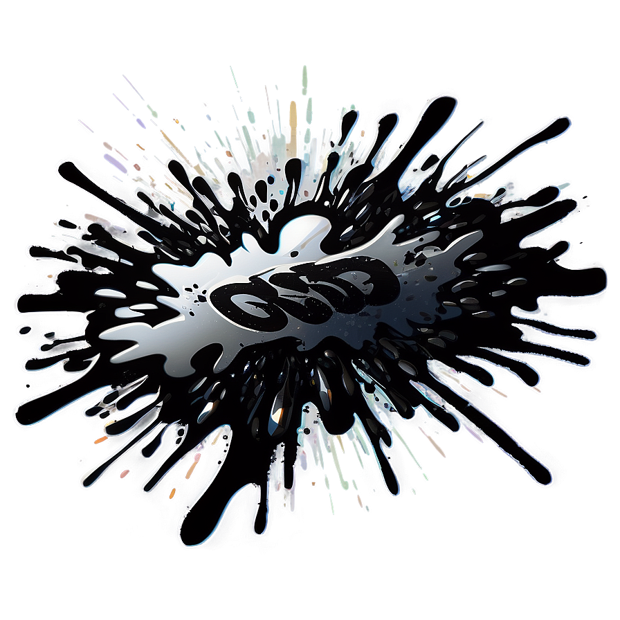 Black Splatter Graffiti Element Png 06262024