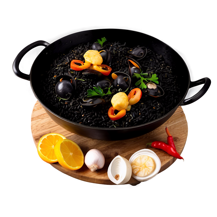 Black Squid Ink Paella Png 06252024