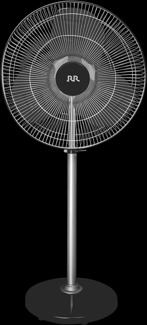 Black Standing Fan Modern Design