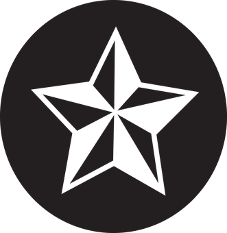 Black Star Iconon Dark Background