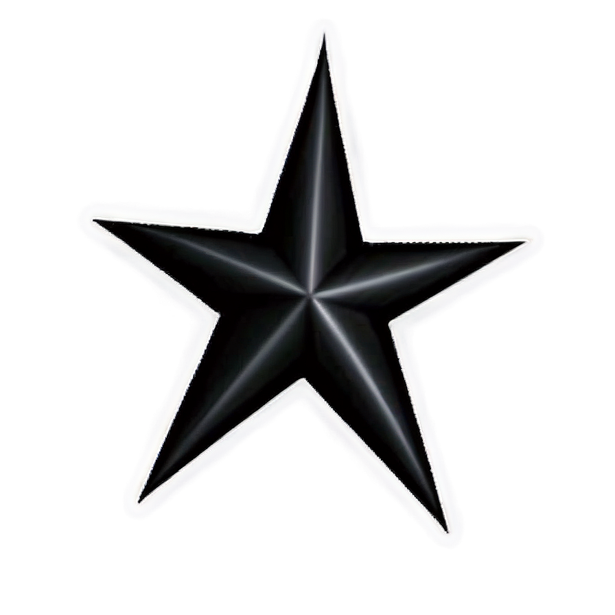 Black Star Tattoo Illustration Png 77