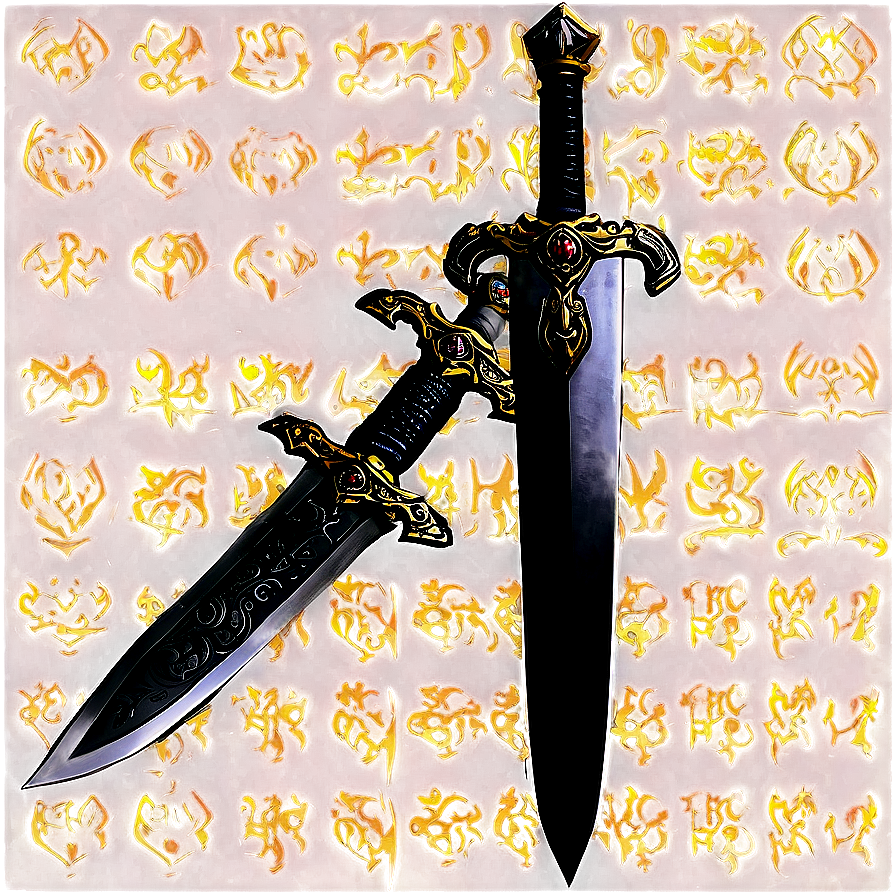 Black Steel Sword Png Qen38