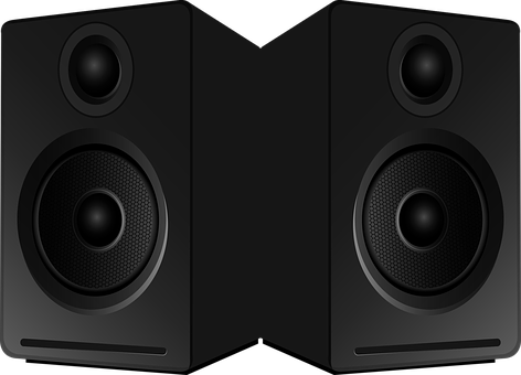 Black Stereo Speakers