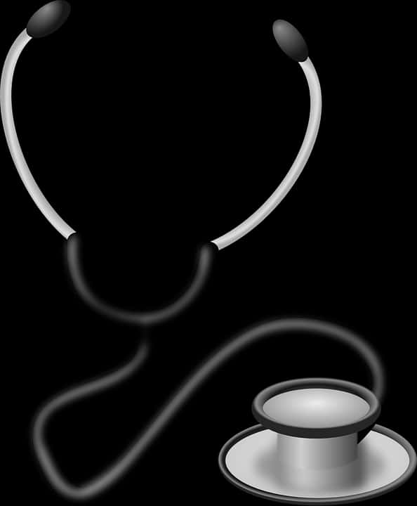 Black Stethoscope Graphic