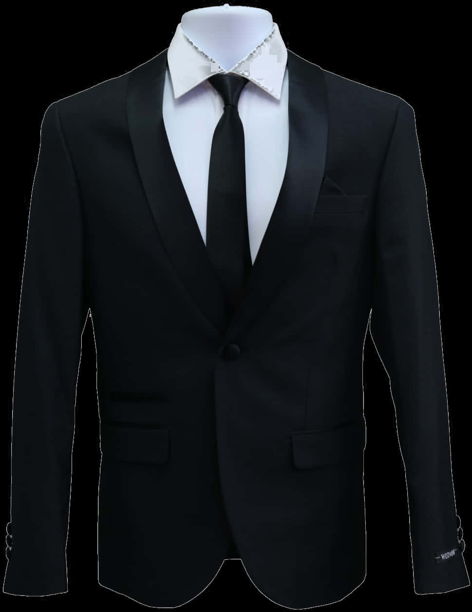 Black Suit Jacketwith Tie