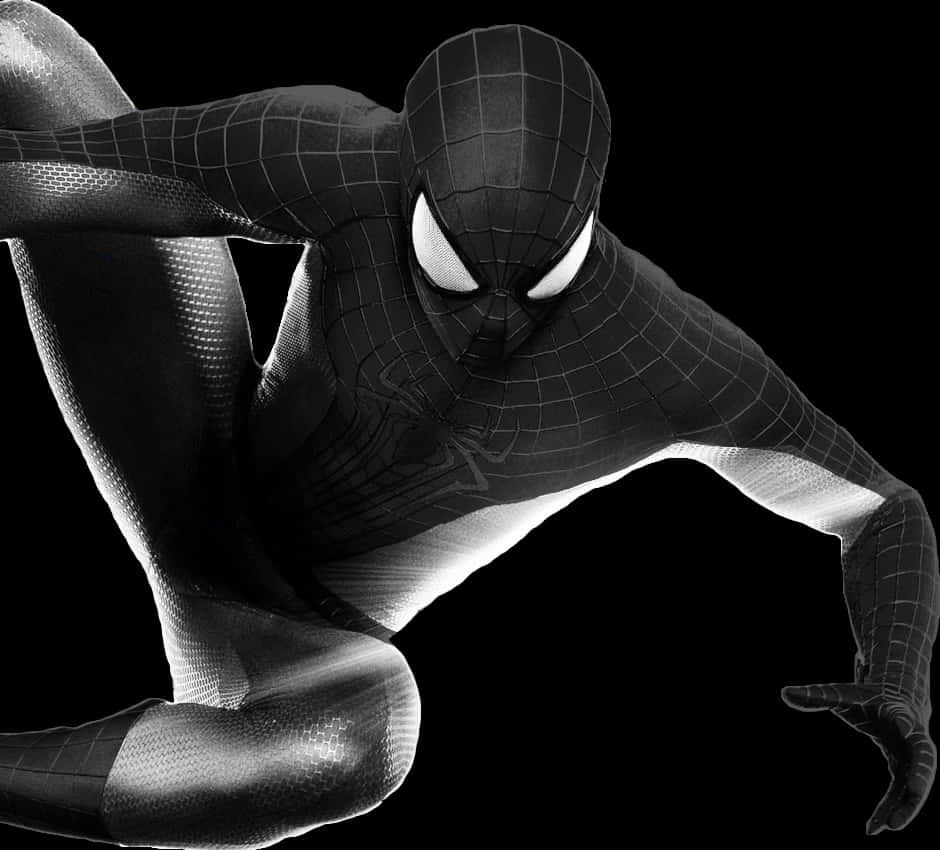 Black Suit Spiderman Pose