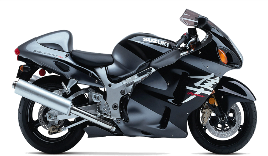 Black Suzuki Sportbike Profile