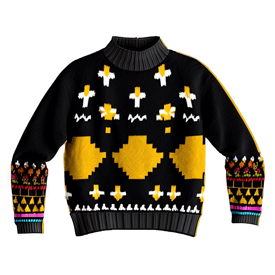 Black Sweater Pattern Png Bfc