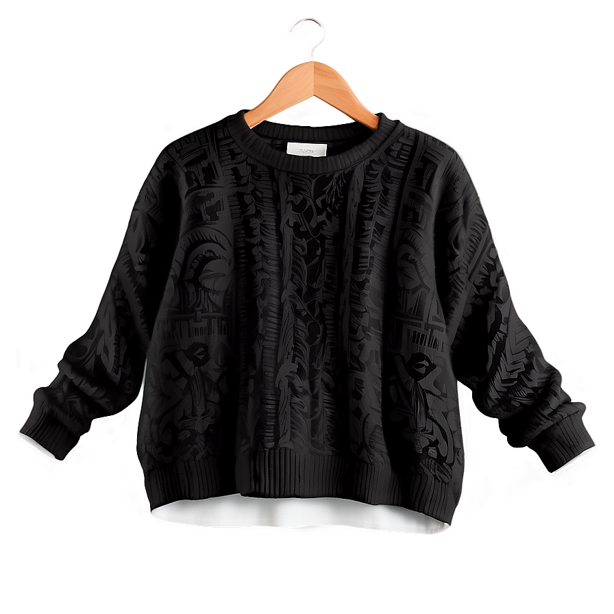 Black Sweater Png 06132024