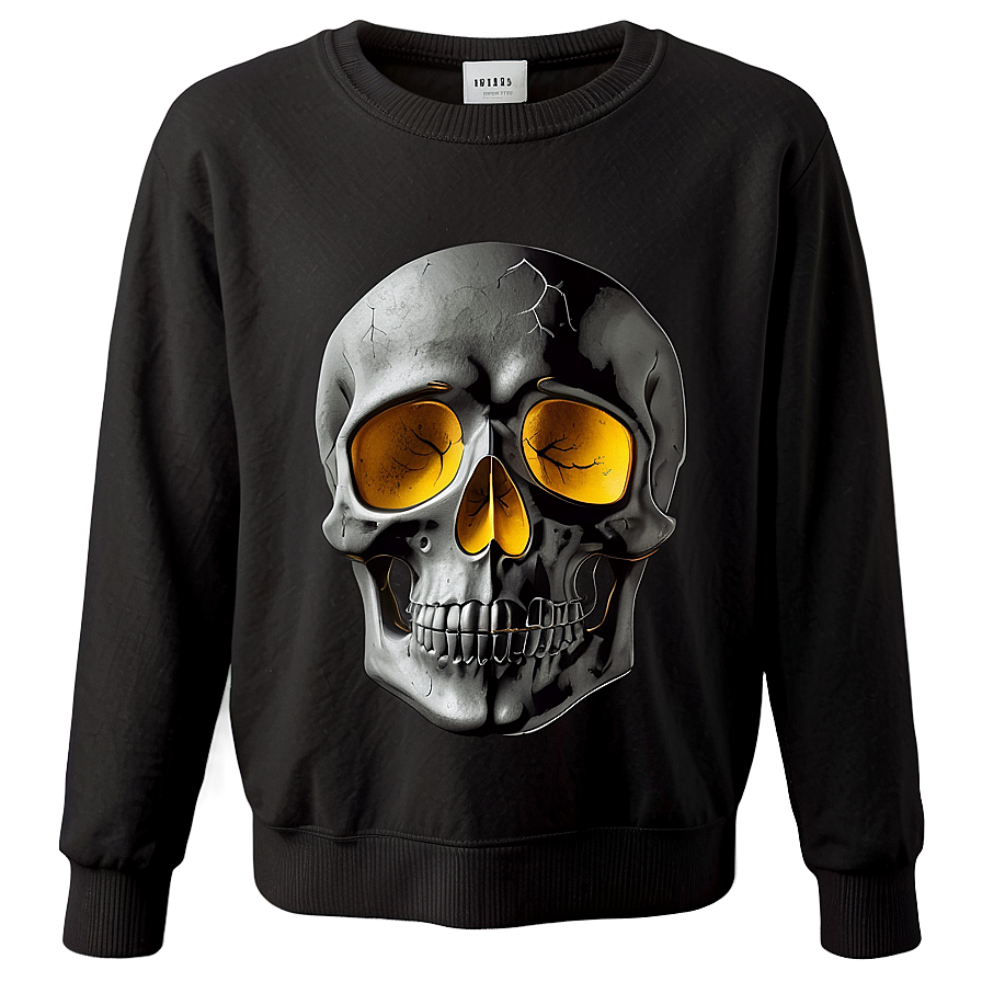 Black Sweater With Skulls Png 06132024