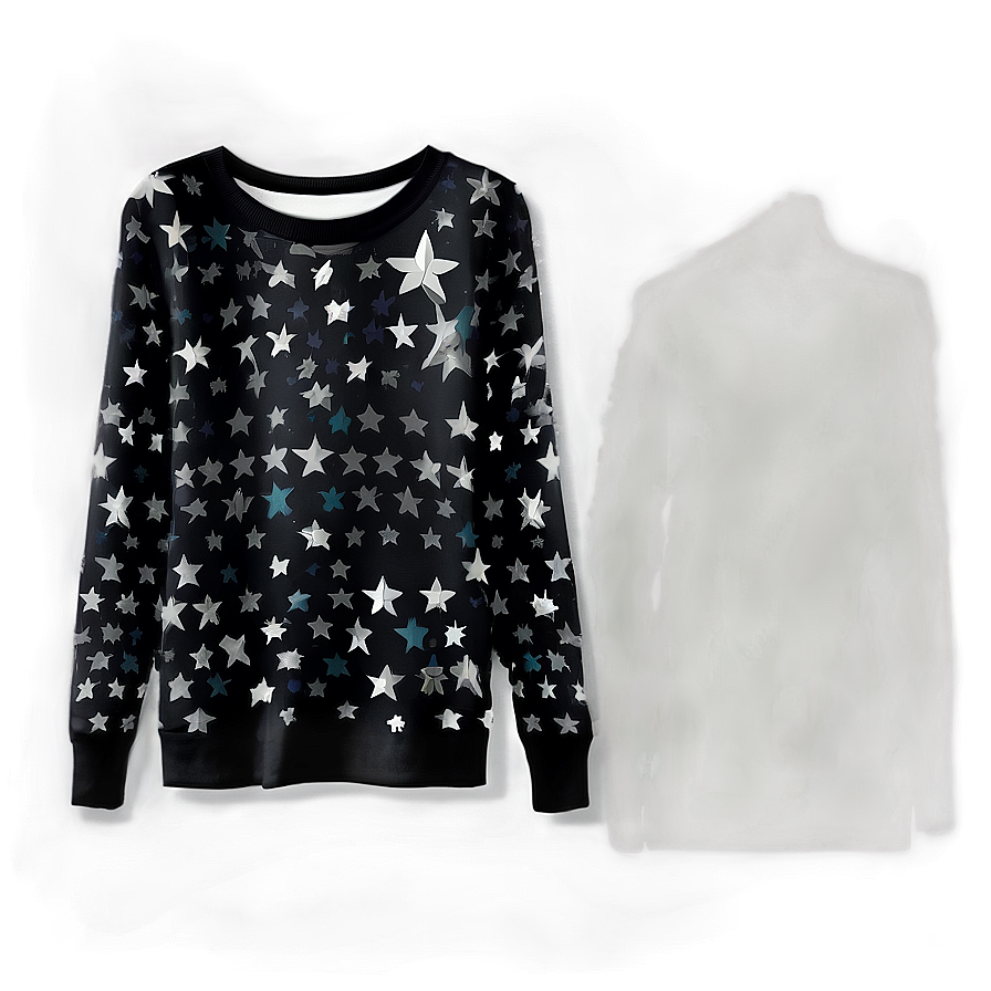 Black Sweater With Stars Png 9