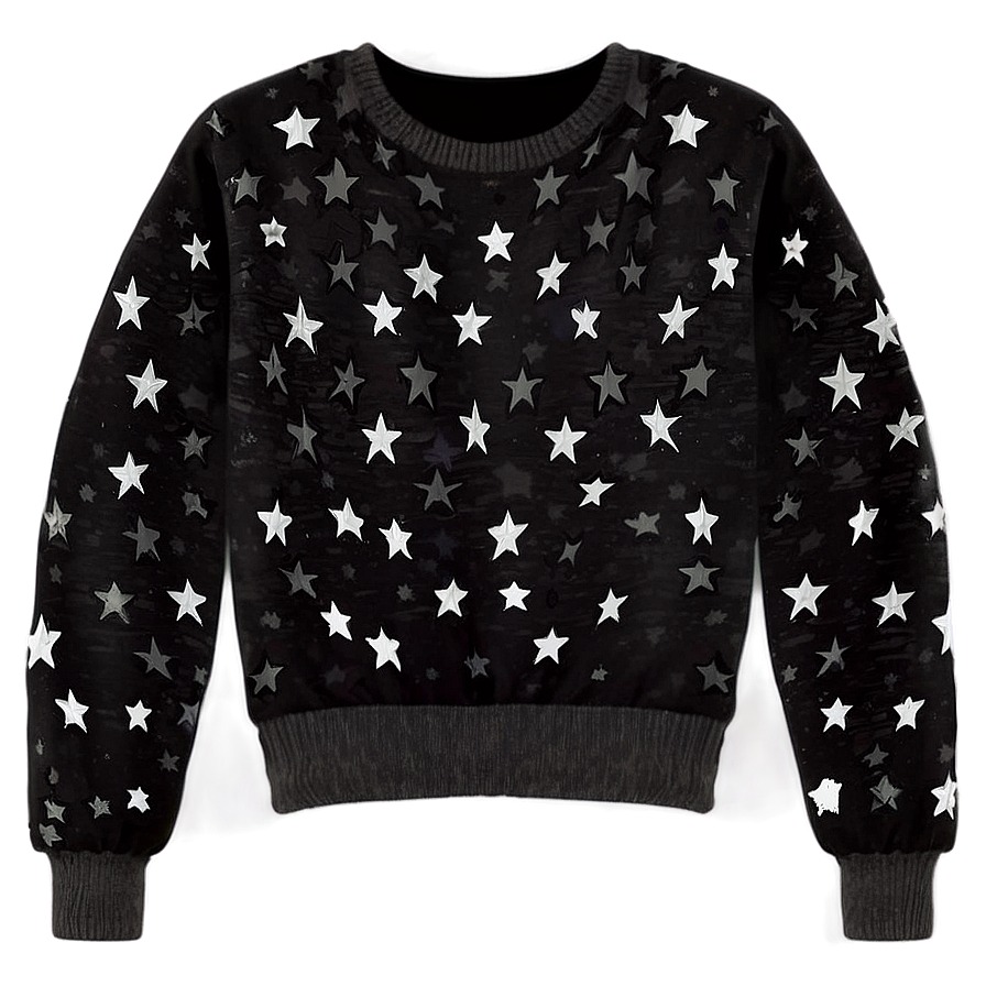 Black Sweater With Stars Png Pqb22