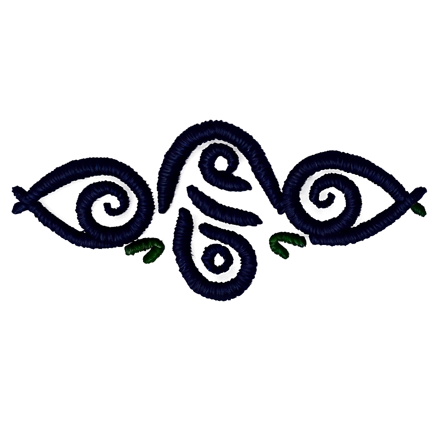 Black Swirl Embroidery Design Png Afc