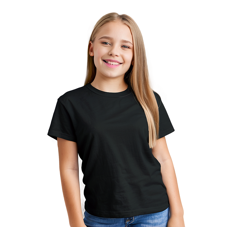 Black T Shirt For Teens Png 05252024