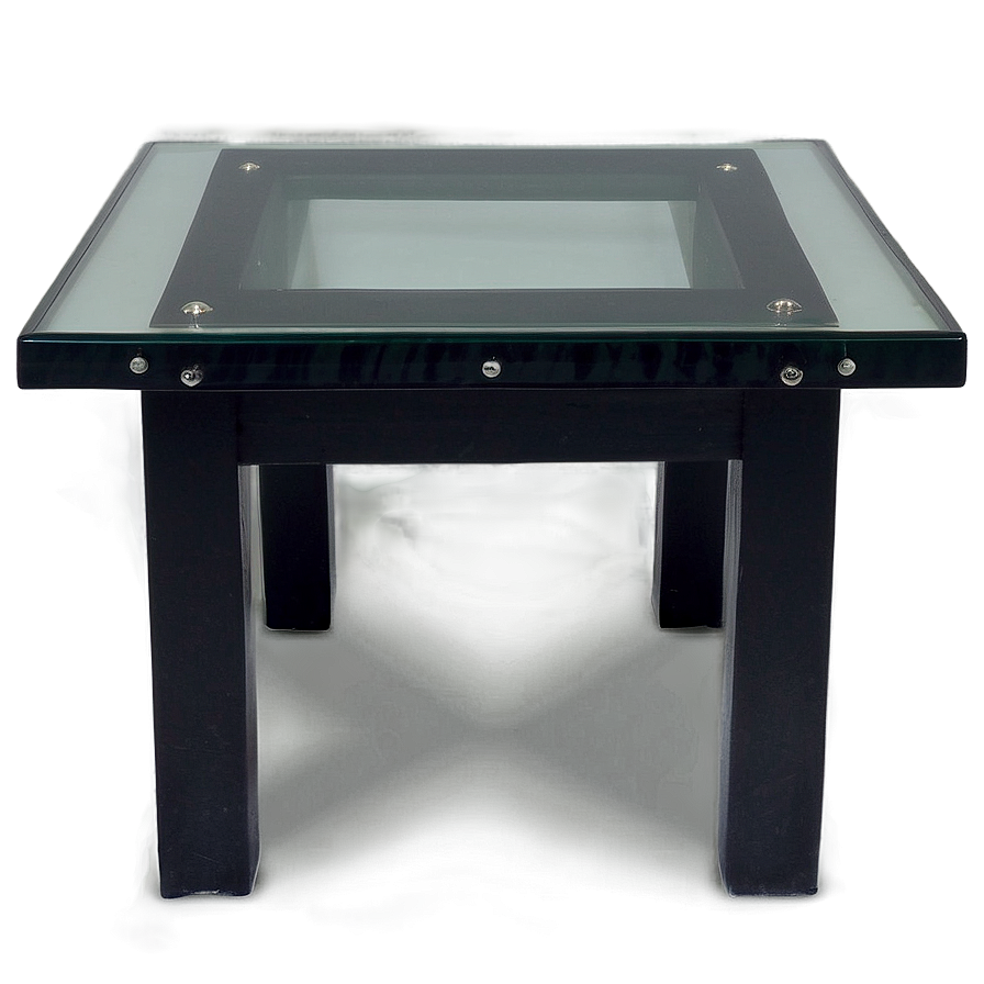 Black Table With Glass Top Png 06262024