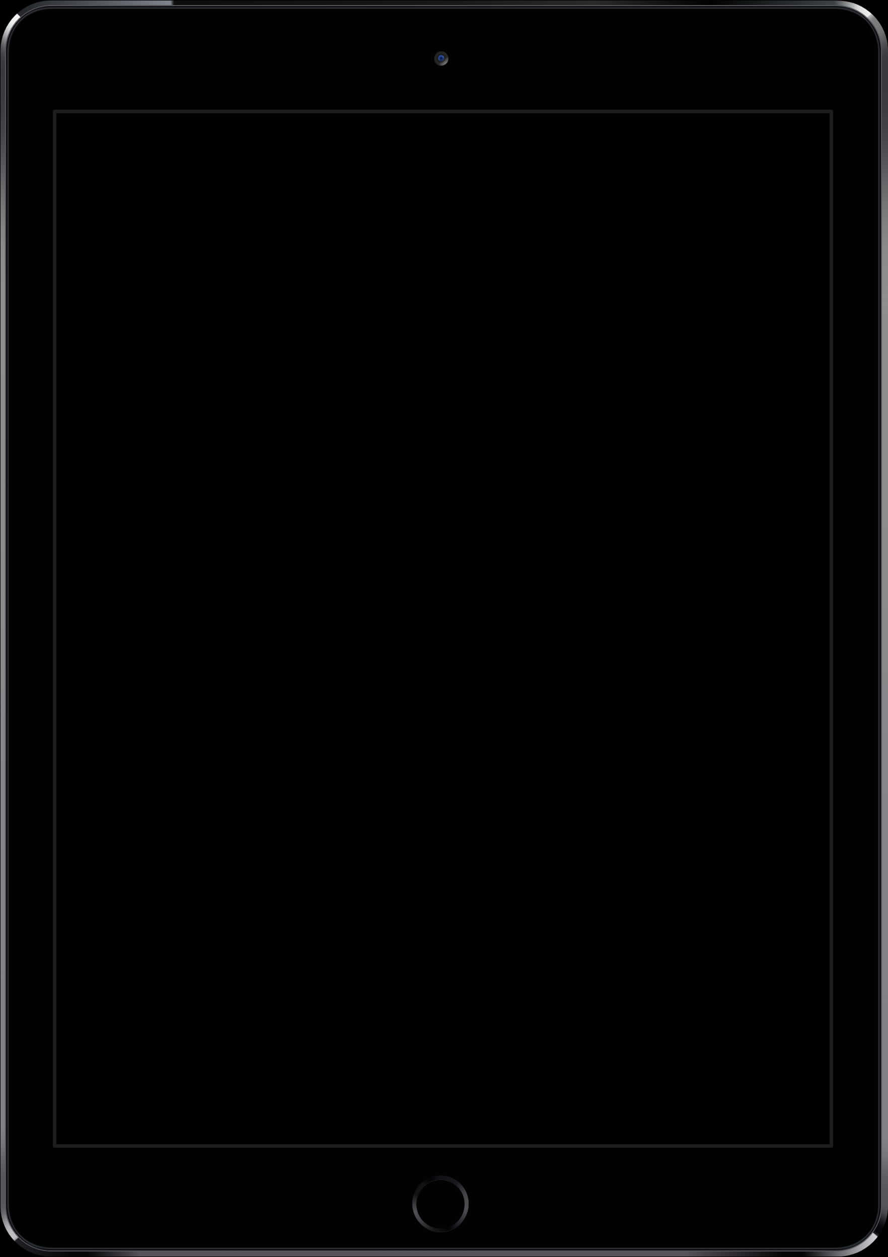 Black Tablet Frame Blank Screen