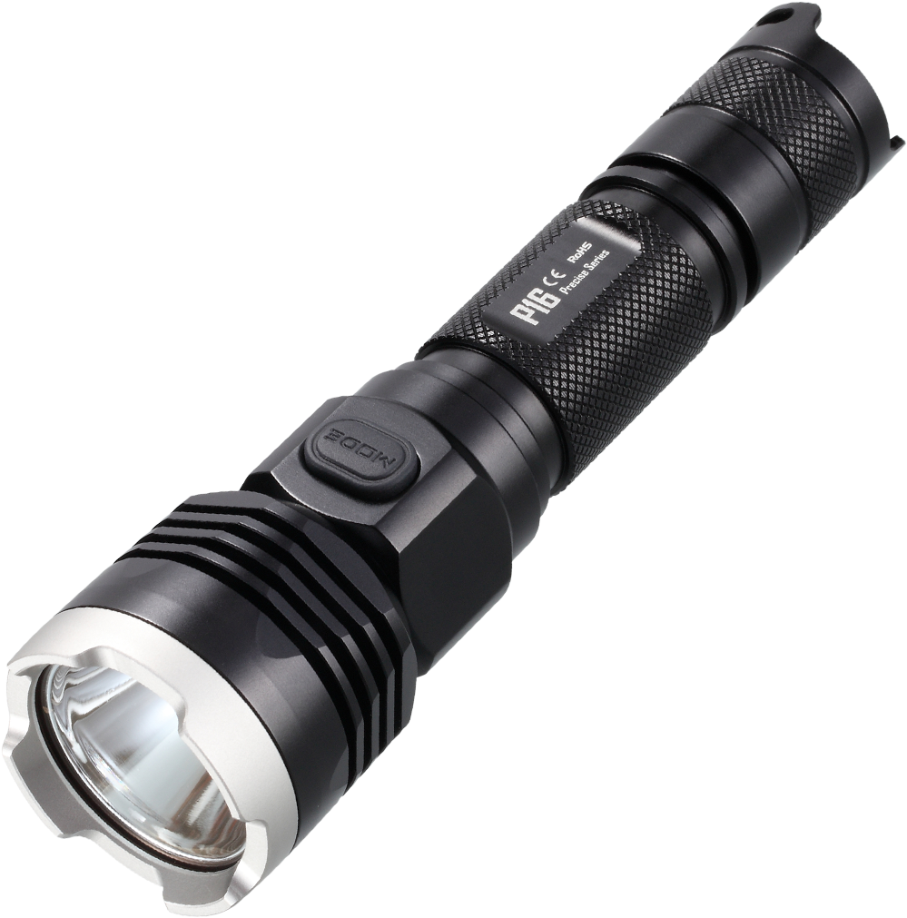 Black Tactical L E D Flashlight