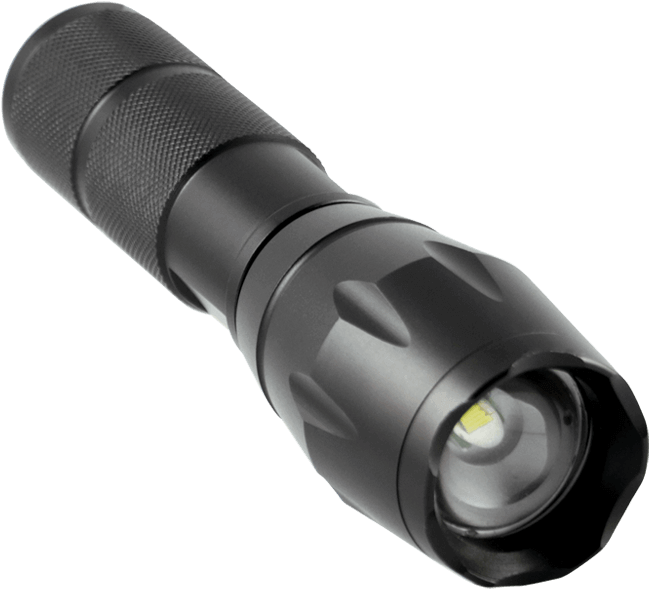 Black Tactical L E D Flashlight