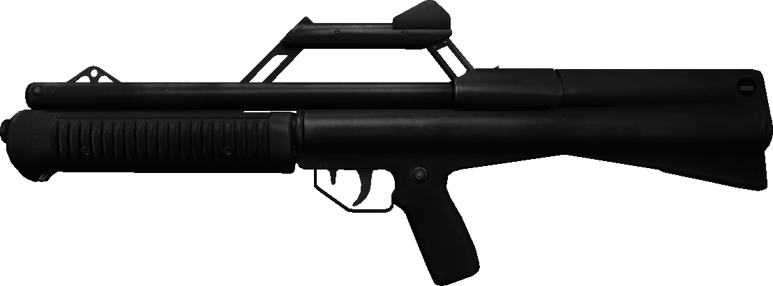 Black Tactical Shotgun Side View