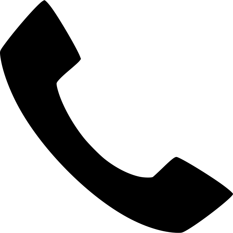 Black Telephone Receiver Icon