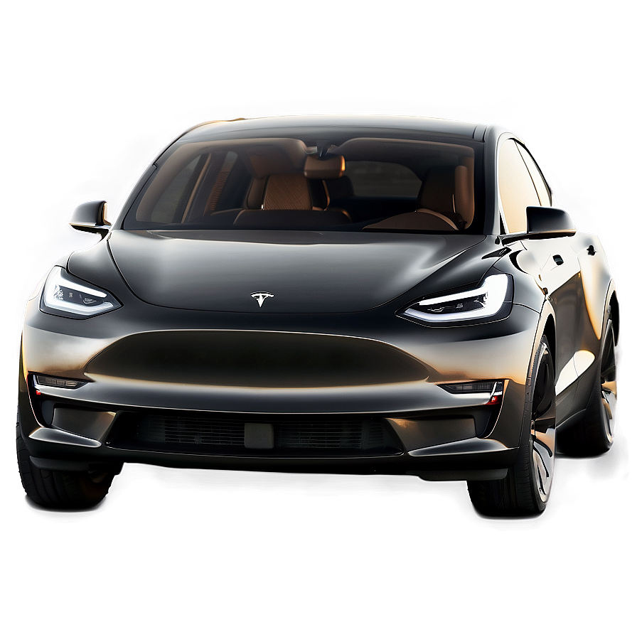 Black Tesla Model Y In Motion Png Tcj