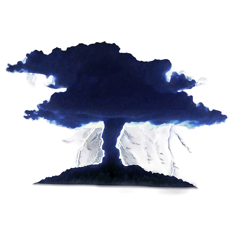 Black Thunderstorm Lightning Png 06242024