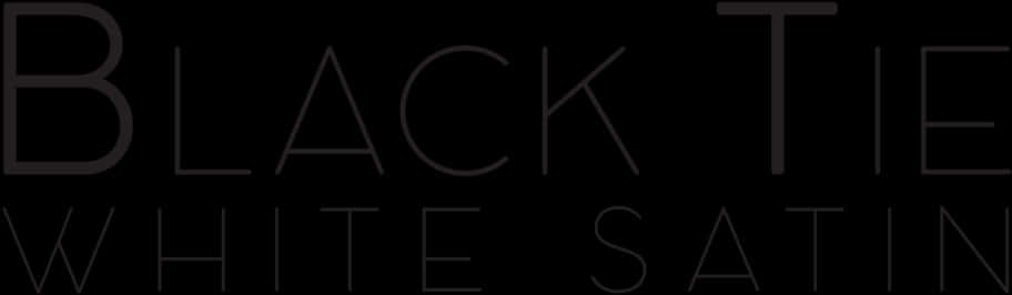 Black Tie White Satin Logo