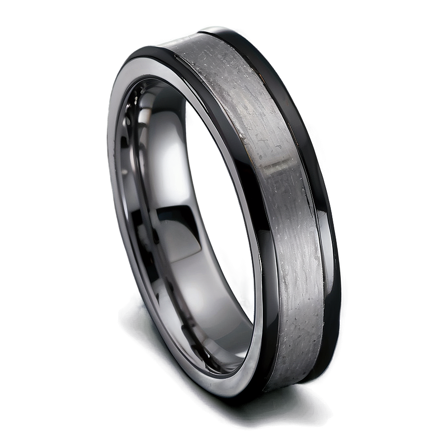 Black Titanium Rings Png 06122024