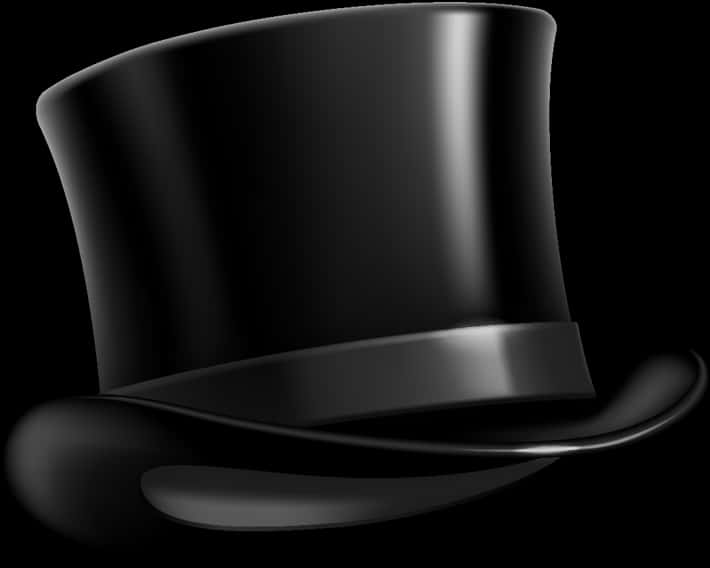 Black Top Hat Graphic